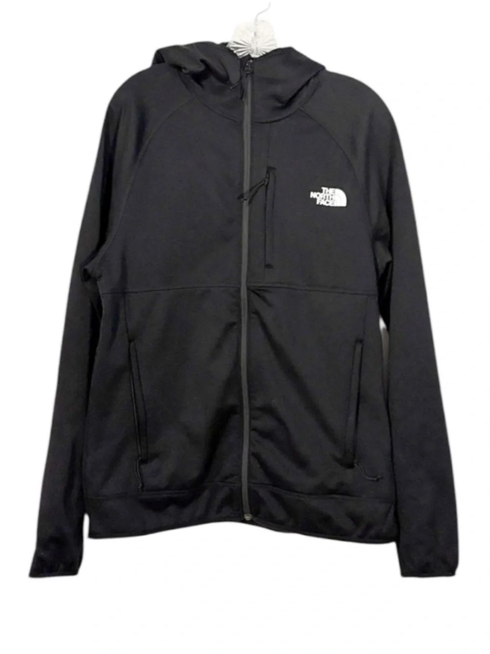 The North Face TNF Performance Fleece Full Zip Hoodie Size Medium Black Trail